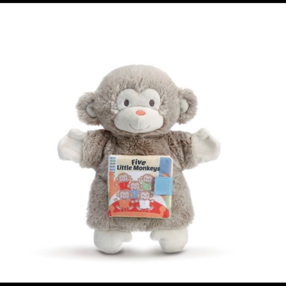 Monkey puppet with book! *NEW* in wrapping - Picture 1 of 5